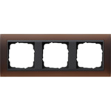 Gira Abdeckrahmen 3fach, Abdeckung dunkelbraun, Retail