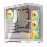 Krux Exo White, Tower-Gehäuse weiß, Tempered Glass x 2
