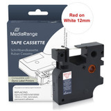 MediaRange Kunststoff-Schriftbandkassette, 12mm, 7m, laminiert,  schwarz auf transparent kompatibel zu Dymo D1/45010/S0720500