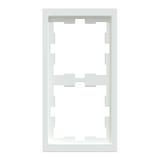 Merten Rahmen 2-fach für Senkrecht- und Waagerechtmontage, Thermoplast, glänzend, D-Life weiß (glänzend), Retail