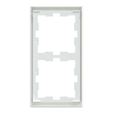 Merten Rahmen 2-fach für Senkrecht- und Waagerechtmontage, Thermoplast, glänzend, D-Life weiß (glänzend), Retail