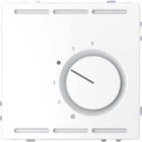 Merten Raumthermostat RT-Regler Lotos Weiß 230 Volt Wechselkontakt mit Zusatzheizungssperre, Heizungsthermostat weiß, Retail
