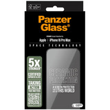 PanzerGlass Ceramic Displayschutz Ultra-Wide Fit, Schutzfolie transparent, iPhone 16 Pro Max, EasyAligner
