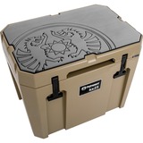 Petromax Haft-Auflage für Petromax Kühlbox kx25, Abdeckung grau, mit Drachenlogo