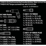 Wera 7440/41/42 Kraftform Drehmomentschraubendreher-Satz 0,3-6,0Nm schwarz/grün, 27-teilig, mit Rapidaptor Schnellwechselfutter