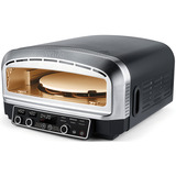 Wilfa CRUST Elektrischer Pizzaofen PO2B-E2200 schwarz, 2.200 Watt, für Pizzen bis ca. Ø 32cm, rotierender Pizzastein