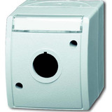 Busch-Jaeger Leergehäuse mit Beschriftungsfeld höhere Bauform für Befehlsgeräte weiß, Retail