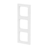 Busch-Jaeger Rahmen dreifach, Kunststoff, glänzend, Unterputzmontage, Schutzart IP20, 81 x 223 x 12 mm weiß (glänzend), Retail