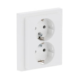 Busch-Jaeger Schutzkontakt Doppelsteckdose 202 EUJB-84 weiß, Retail