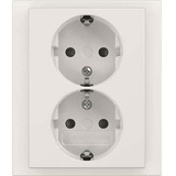 Busch-Jaeger Schutzkontakt Doppelsteckdose 202 EUJB-84 weiß, Retail