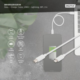 Digitus USB 2.0 Daten-/Ladekabel USB-C > Lightning, MFI zertifiziert weiß, 2 Meter, PD 2.0, Laden mit bis zu 60 Watt