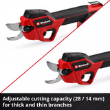 EINHELL Professional Akku-Astschere GP-LS 18/28 Li BL-Solo, 18Volt rot/schwarz, ohne Akku und Ladegerät