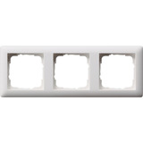 Gira Abdeckrahmen 3-fach mit Montagerahmen, Abdeckung weiß (matt), Retail