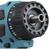 Makita Akku-Bohrschrauber mit Wechselkopfsystem DDF491RTJ, 18Volt blau/schwarz, 2x Li-Ionen Akku 5,0Ah, mit vier verschiedenen Aufsätzen, im Koffer