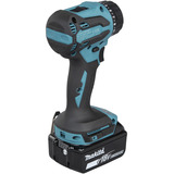 Makita Akku-Bohrschrauber mit Wechselkopfsystem DDF491RTJ, 18Volt blau/schwarz, 2x Li-Ionen Akku 5,0Ah, mit vier verschiedenen Aufsätzen, im Koffer