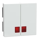 Merten Doppelwippe für Serien- und Doppeltaster-Einsatz, 2-fach, Thermoplast, glänzend weiß (glänzend), Retail