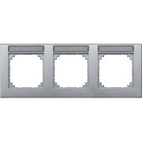 Merten Rahmen dreifach beschriftbar waagerecht aluminium, Retail