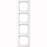 Merten Rahmen vierfach mit Beschriftungsträger, Typ 470425, Abdeckrahmen, M-SMART System M weiß (glänzend), Retail