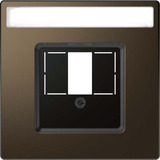 Merten Zentralplatte mit zentraler Abdeckplatte rechteckiger Ausschnitt, Abdeckung bronze, Retail