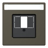 Merten Zentralplatte mit zentraler Abdeckplatte rechteckiger Ausschnitt, Abdeckung bronze, Retail