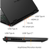 OMEN 16-am0277ng, Gaming-Notebook schwarz, Intel® Core™ Ultra 7 255H, NVIDIA GeForce RTX 5070, 24 GB DDR5, 1 TB (1 TB SSD), ohne Betriebssystem