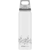 SIGG Trinkflasche Total Clear One MyPlanet "Anthracite" 0,75L transparent/grau, Ein-Hand-Verschluss ONE