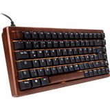 Sharkoon SKILLER SGK50 S3 Wood PBT, Gaming-Tastatur holz/schwarz, DE-Layout, Gateron G Pro 3.0 Yellow