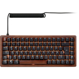 Sharkoon SKILLER SGK50 S3 Wood PBT, Gaming-Tastatur holz/schwarz, DE-Layout, Gateron G Pro 3.0 Yellow
