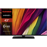 Telefunken D43U750X2CWI, LED-Fernseher 108 cm (43 Zoll), schwarz, UltraHD/4K, Tripple-Tuner, SmartTV, Android TV