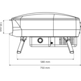 Witt Pizzaofen ETNA Fermo hellgrau, für Pizzen bis ca. Ø 40cm