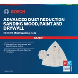 Bosch Professional Expert M480 Netzstruktur-Schleifblatt 93mm, K220 5 Stück, für Deltaschleifer