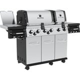 Broil King Gasgrill Regal S 690 Pro IR - BUNDLE edelstahl, mit Infrarot-Seitenbrenner und Heckbrenner, inkl. Pizzastein Set Imperial und Schutzhülle