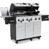 Broil King Gasgrill Regal S 690 Pro IR - BUNDLE edelstahl, mit Infrarot-Seitenbrenner und Heckbrenner, inkl. Pizzastein Set Imperial und Schutzhülle