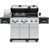 Broil King Gasgrill Regal S 690 Pro IR - BUNDLE edelstahl, mit Infrarot-Seitenbrenner und Heckbrenner, inkl. Pizzastein Set Imperial und Schutzhülle