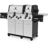 Broil King Gasgrill Regal S 690 Pro IR - BUNDLE edelstahl, mit Infrarot-Seitenbrenner und Heckbrenner, inkl. Pizzastein Set Imperial und Schutzhülle