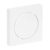 Busch-Jaeger Zentralscheibe Drehknopf für Unterputz-Dimmer mit transparentem Leuchtring, Typ 6540-84-102, Abdeckung weiß (glänzend), Retail