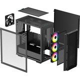 DeepCool CG540, Tower-Gehäuse schwarz, Tempered Glass