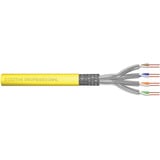 Digitus Professional Cat.7a S/FTP Verlegekabel simplex, Cca gelb, 1.000 Meter Trommel