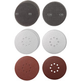 EINHELL Gitter-Schleifblatt-Set für Trockenbauschleifer, Ø 225mm 15-teilig, Körnung 80 und 120, für Wand- und Betonschleifer TE-DW 225 X