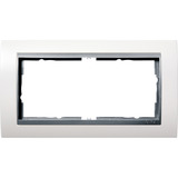 Gira Abdeckrahmen mit Zwischenrahmen, 2-fach, horizontal und vertikal montierbar, Abdeckung weiß, Retail