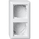 Gira Aufputzgehäuse 2-fach mit Rahmen Standard 55 weiß, Retail
