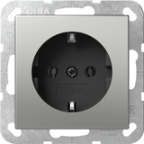 Gira Schutzkontaktsteckdose ohne Krallen edelstahl, Retail