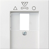 Gira Zentralplatte glänzend für TDO Anschlussdose, Abdeckung weiß, Retail