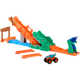 Mattel Hot Wheels Monster Trucks Krokodil Crash Challenge, Spiel 