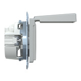 Merten Schutzkontaktsteckdose mit Klappdeckel und Schriftfeld aluminium, Retail