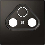 Merten Zentralplatte für Antennensteckdosen, Basiselement mit zentraler Abdeckplatte, Unterputz anthrazit, Retail