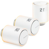 Netatmo Zusätzliche Heizkörperthermostate, Heizungsthermostat weiß, 3er Pack