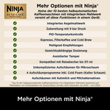 Ninja Luxe Premium Siebträger ES601EU, Espressomaschine silber/schwarz