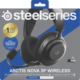 SteelSeries Arctis Nova 3P Wireless Black, Gaming-Headset schwarz, Für Playstation, Bluetooth, WiFi, Mobile App Control
