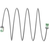 goobay Ultraflexibles Cat.8.1 Patchkabel slim, U/FTP grau, 3 Meter, extrakurze Stecker